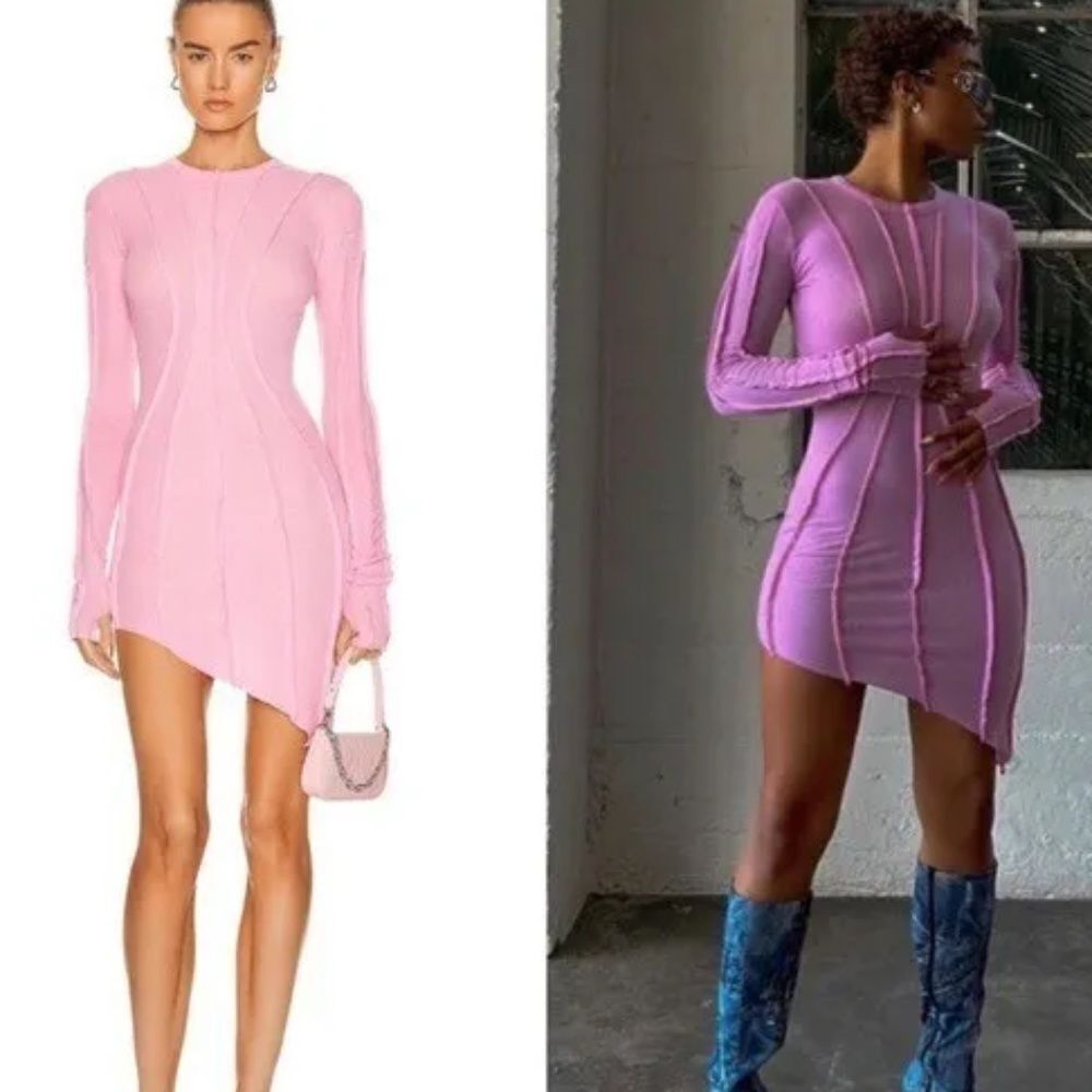 SAMI MIRO VINTAGE Pink Asymmetrical Dress